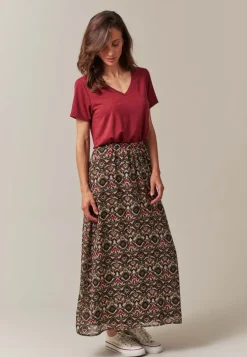 Deeluxe Jupe ALAIA Khaki Fashion