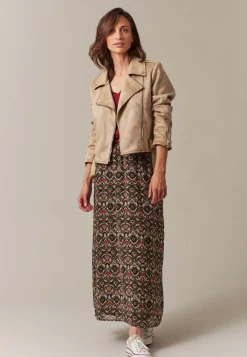 Deeluxe Jupe ALAIA Khaki Fashion