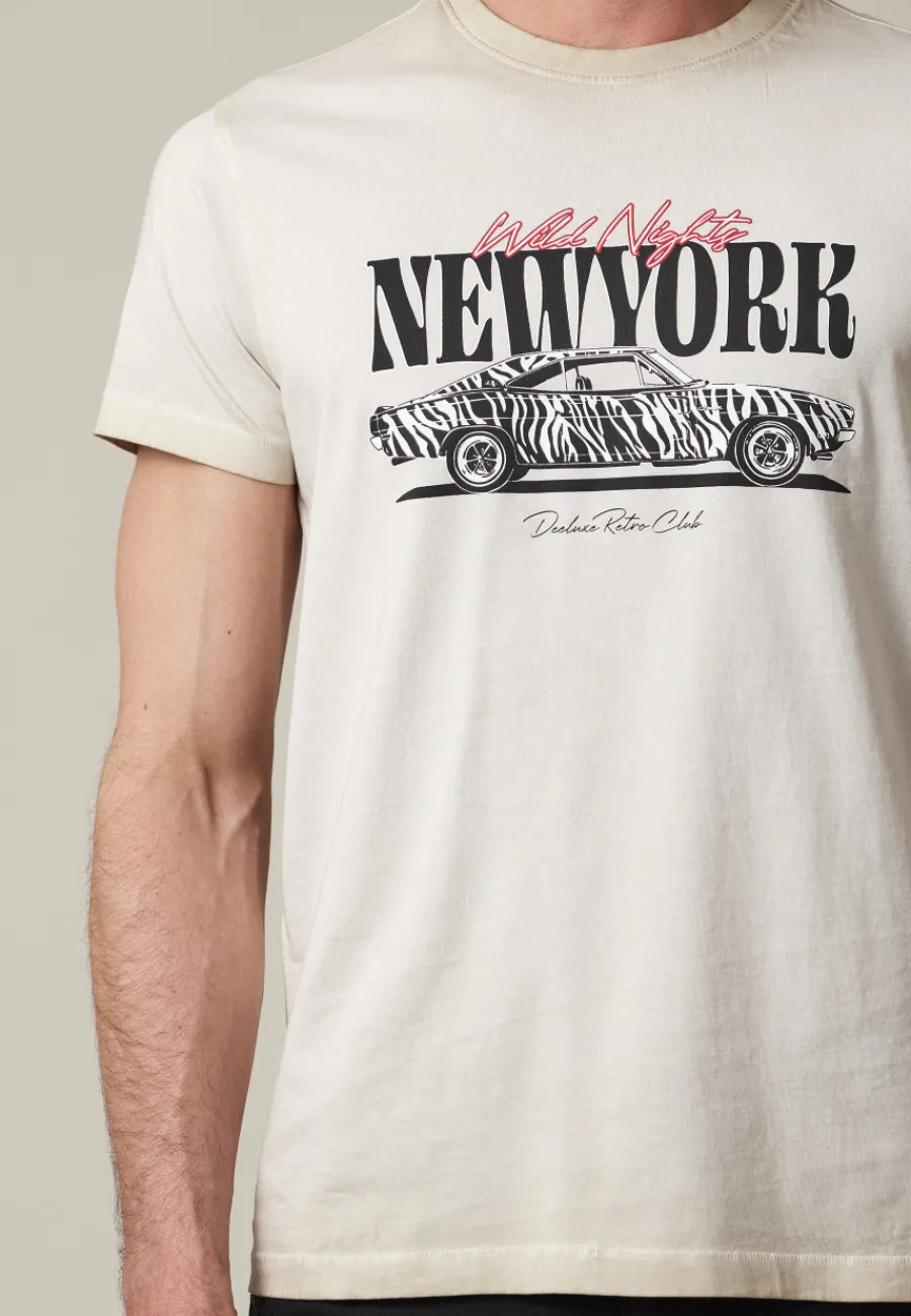 Deeluxe T-Shirt ARLINGTON Greige Flash Sale