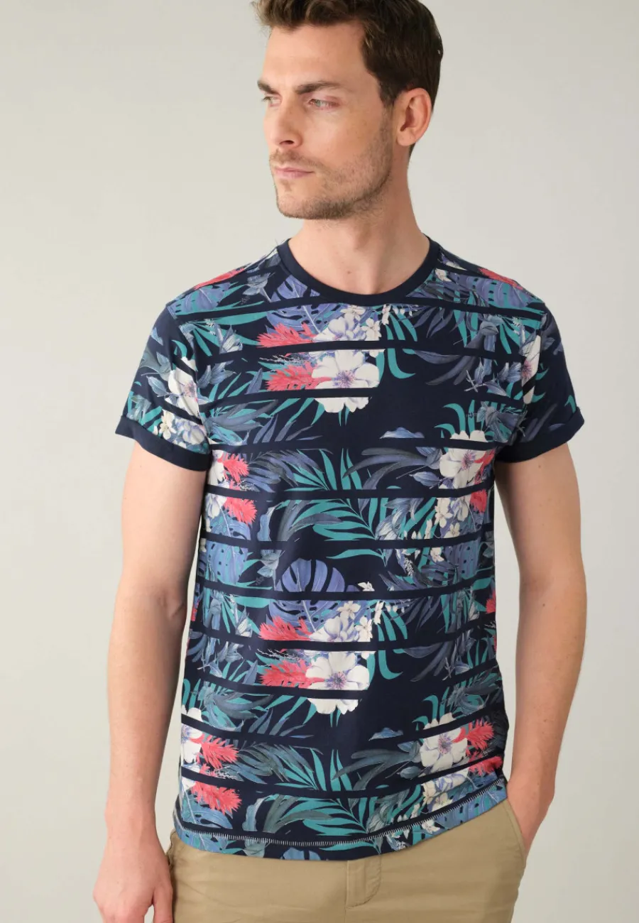 Deeluxe T-Shirt CARIBBEAN Navy Fashion