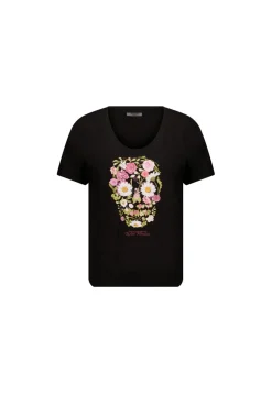 Deeluxe T-shirt FLOWERSKULL Black Best