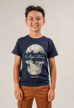 Deeluxe T-Shirt HIDE Navy Outlet