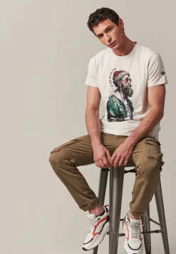 Deeluxe T-Shirt HIPSTER Lightgreige Fashion