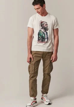 Deeluxe T-Shirt HIPSTER Lightgreige Fashion