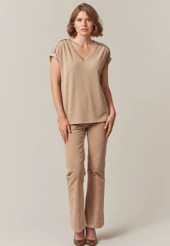 Deeluxe T-shirt KRIVA Beige Flash Sale