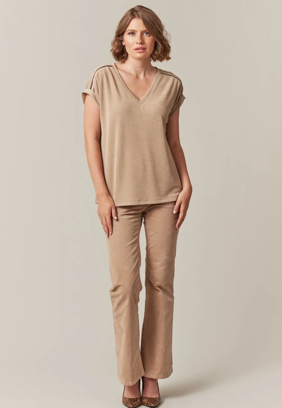 Deeluxe T-shirt KRIVA Beige Flash Sale