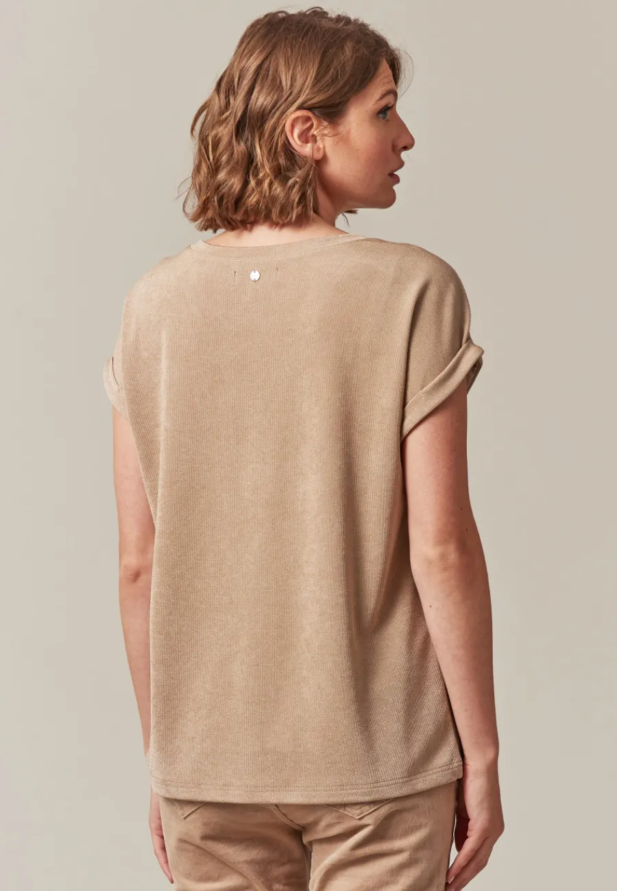 Deeluxe T-shirt KRIVA Beige Flash Sale
