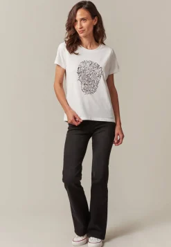 Deeluxe T-shirt LETTERSKULL OffWhite New