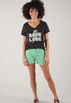 Deeluxe T-Shirt ZEBRA Charcoal Fashion