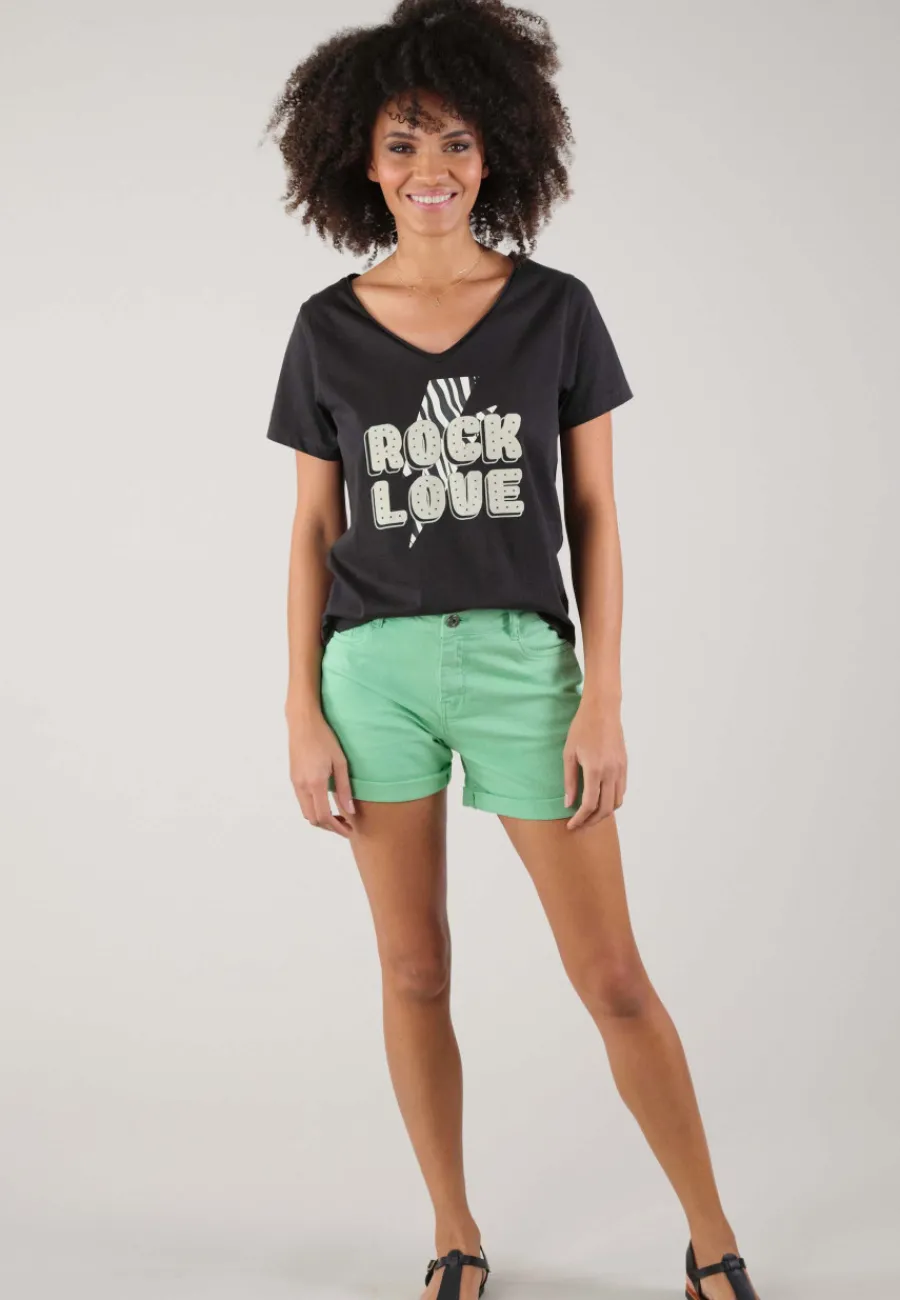 Deeluxe T-Shirt ZEBRA Charcoal Fashion