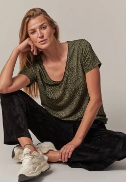 Deeluxe T-Shirt ZIANA Khaki Fashion
